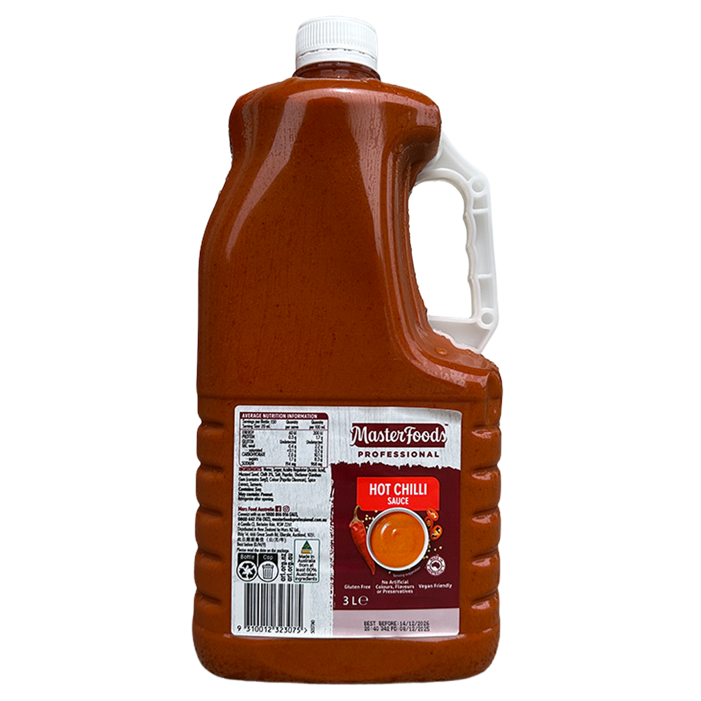MASTERFOOD Hot Chilli Sauce 3L*4