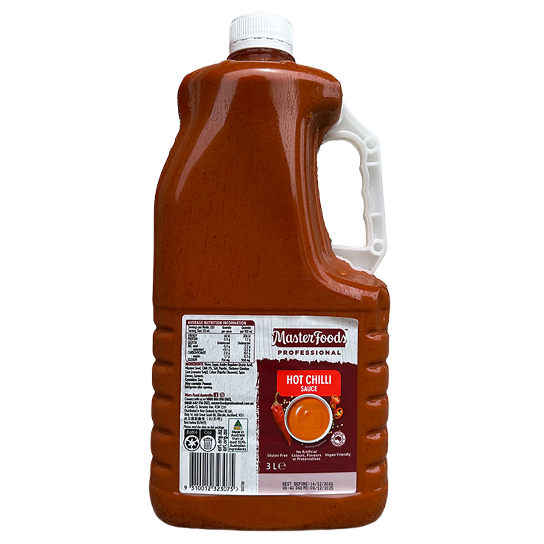 MASTERFOOD Hot Chilli Sauce 3L*4