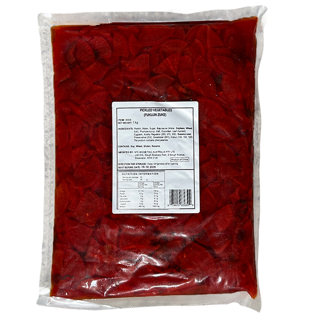 NTC Japanese Red Pickled Radish (Fukujin Zuke) 1kg*10