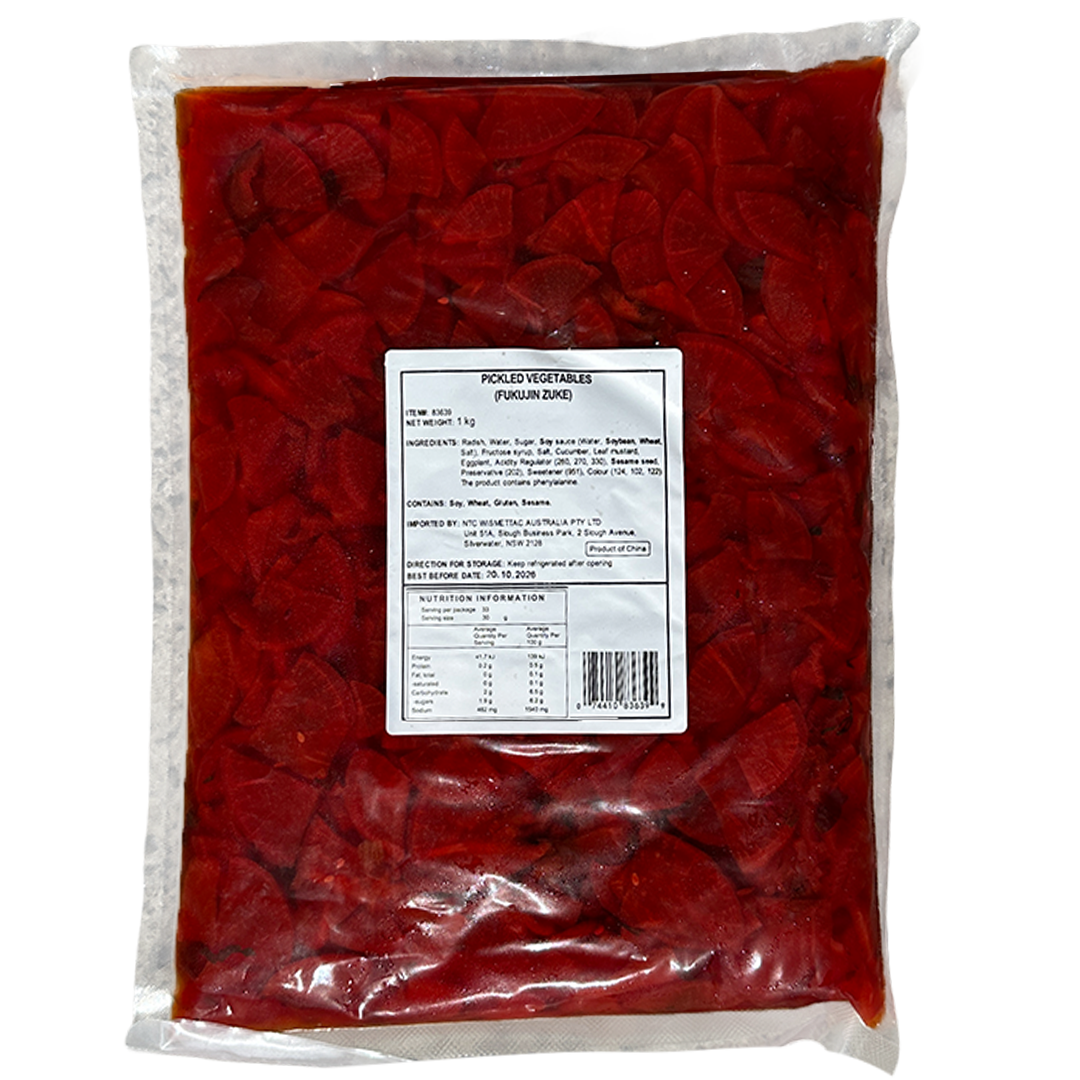 NTC Japanese Red Pickled Radish (Fukujin Zuke) 1kg*10