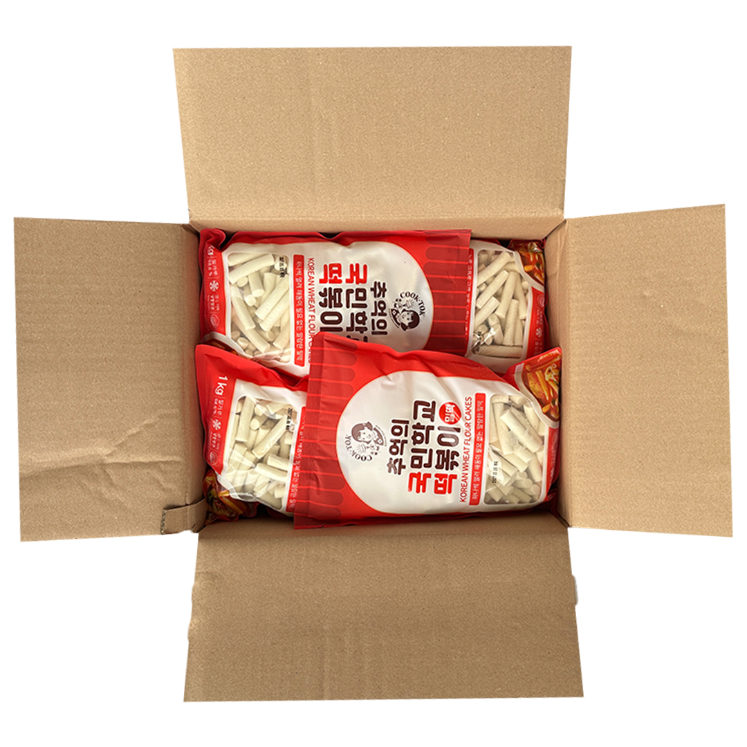 COOK-TOK Korean Tteokbokki Wheat Flour Cake 1kg*8