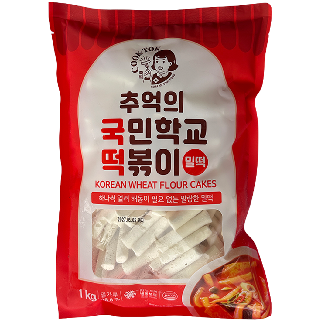 COOK-TOK Korean Tteokbokki Wheat Flour Cake 1kg*8