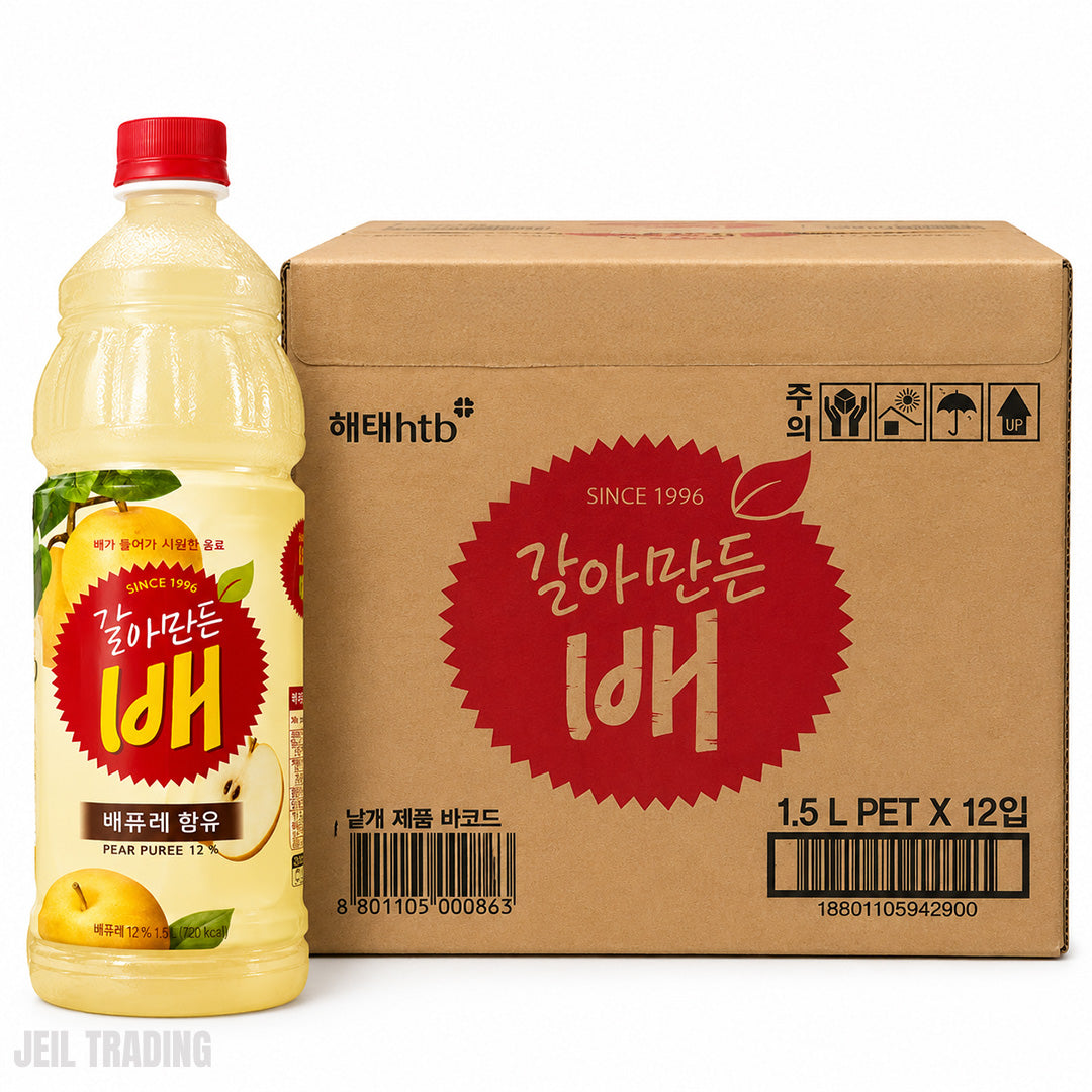 Haitai Crushed Pear Drink PET 1.5L × 12