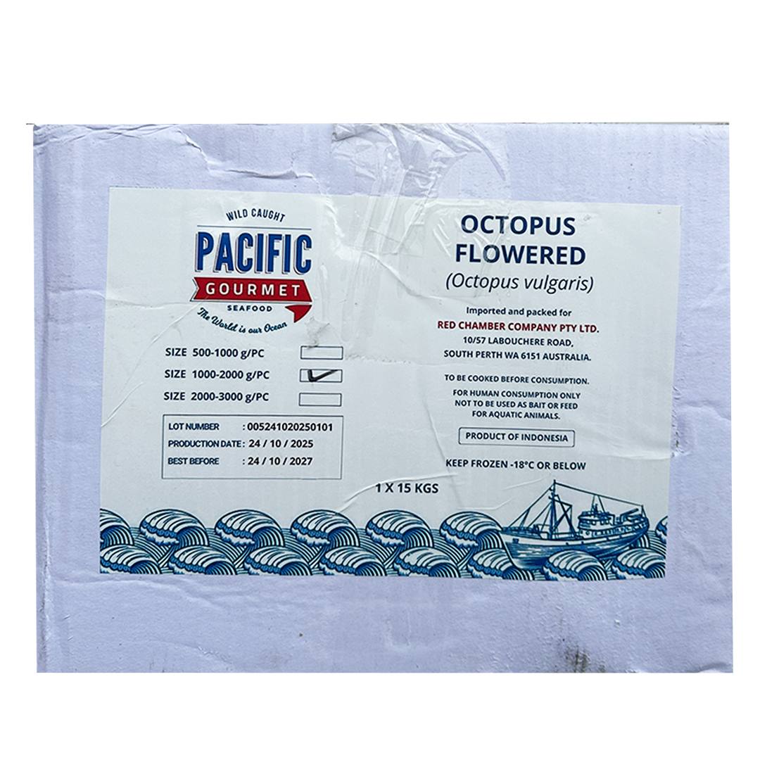PACIFIC GOURMET Octopus Giant Flowered IQF (1-2kg) 15kg