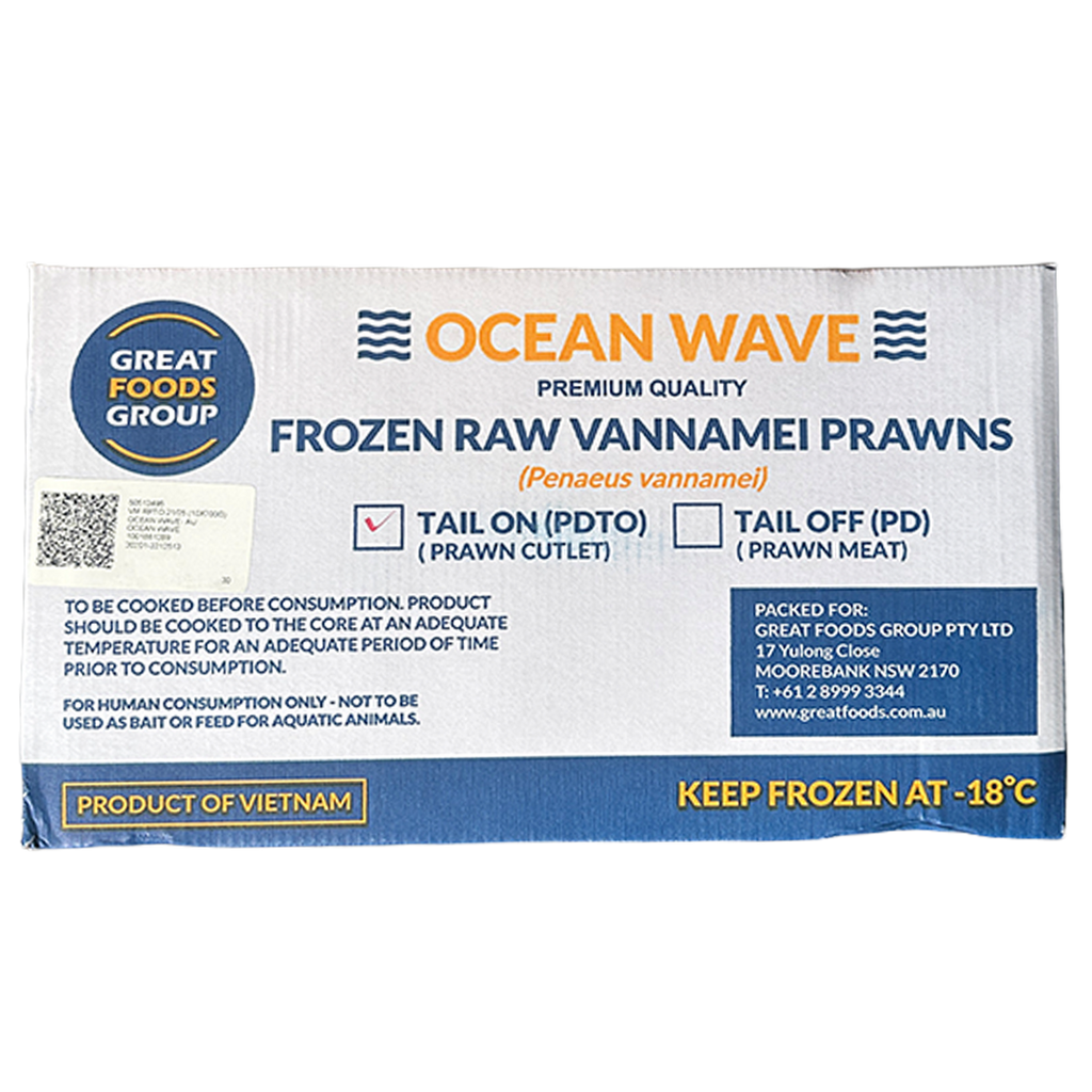 OCEAN WAVE Raw Prawn Cutlet Vann (21/25) 700g*10