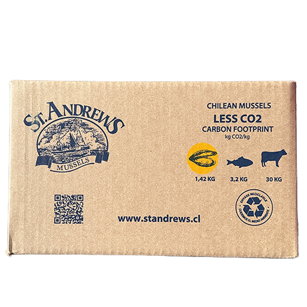 ST.ANDREWS Whole Shell Vacuum Pack Mussel 1kg*5