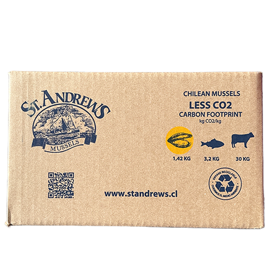 ST.ANDREWS Whole Shell Vacuum Pack Mussel 1kg*5