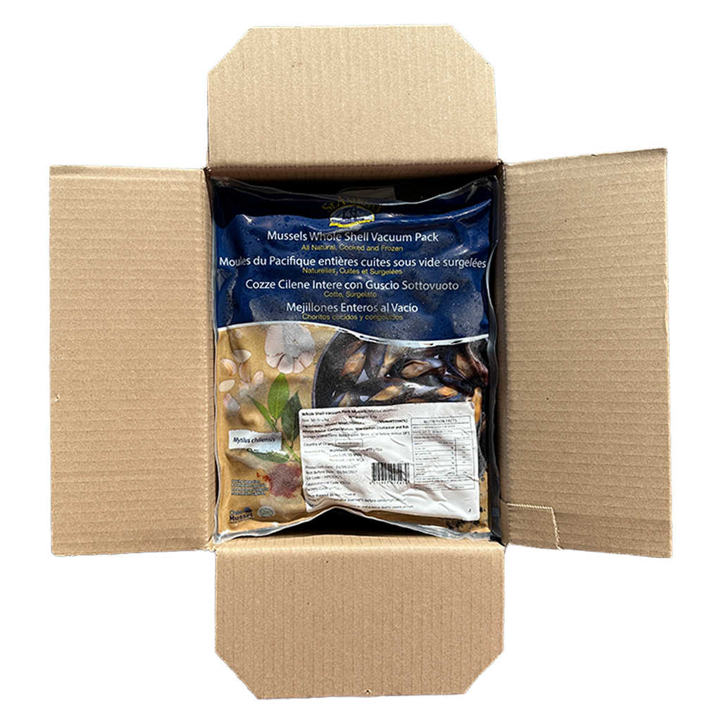 ST.ANDREWS Whole Shell Vacuum Pack Mussel 1kg*5