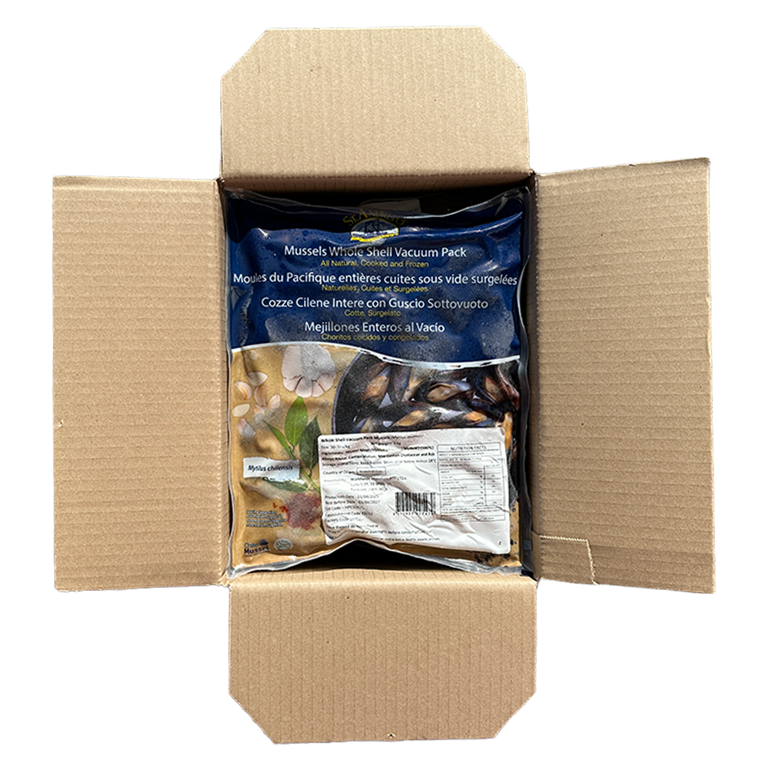ST.ANDREWS Whole Shell Vacuum Pack Mussel 1kg*5